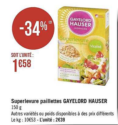 superlevure paillettes gayelord hauser