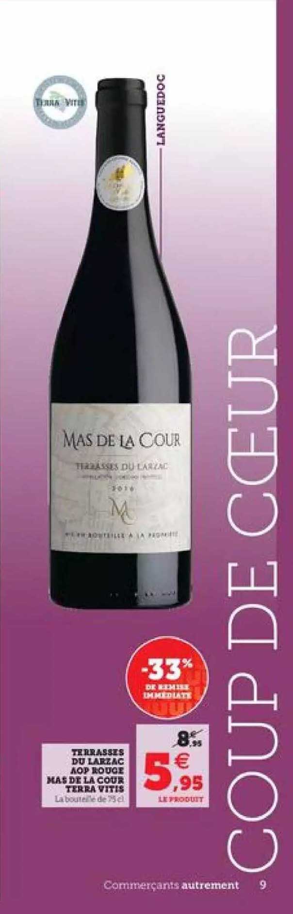 terrasses du larzac aop rouge mas de la cour terra vitis