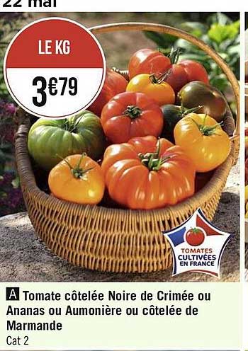 tomate côtelée noire de crimée ou ananas ou aumonière ou côtelée de marmande