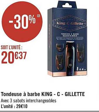 Tondeuse à Barbe King - C - Gillette