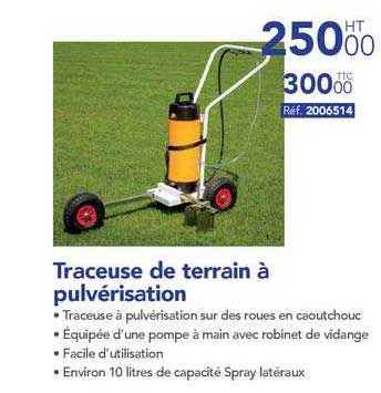 Traceuse de terrain a pulverisation