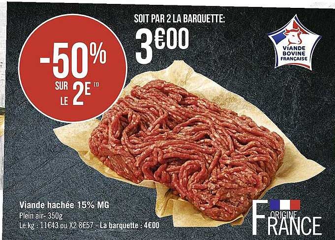 Viande Hachée 15% Mg