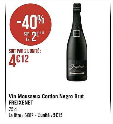 vin mousseux cordon negro brut freixenet