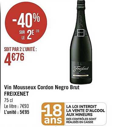 vin mousseux cordon negro brut freixenet