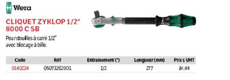 Wera Cliquet Zyklop 1-2" 8000 C SB