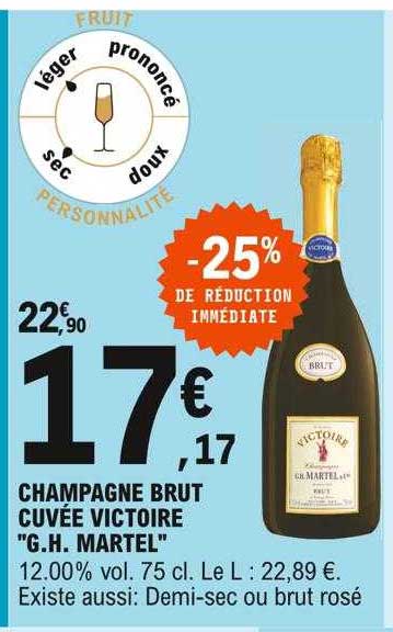 champagne brut cuvée victoire "g.h. martel"