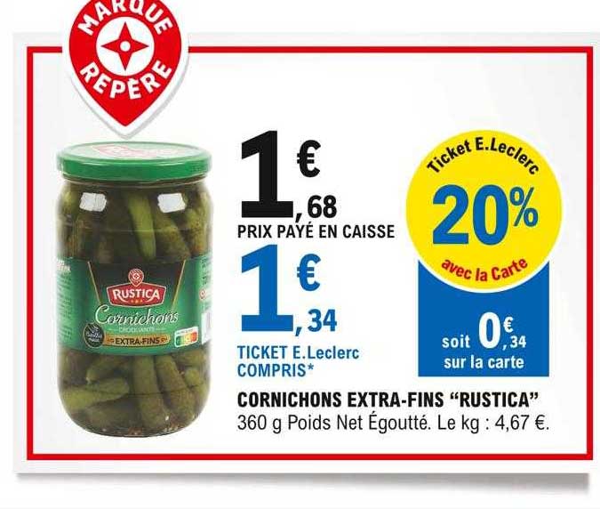 cornichons extra-fins "rustica"