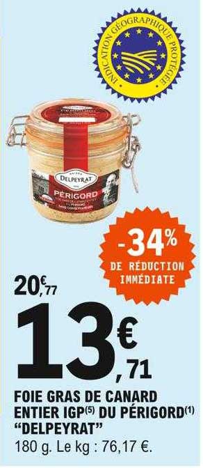 Foie Gras De Canard Entier Igp Du Périgord "delpeyrat"