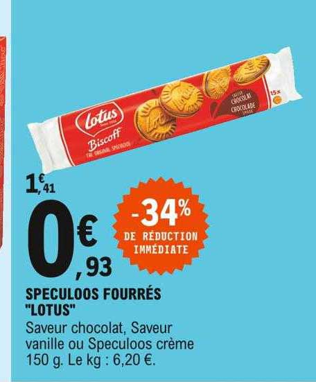 Speculoos Fourrés "lotus"