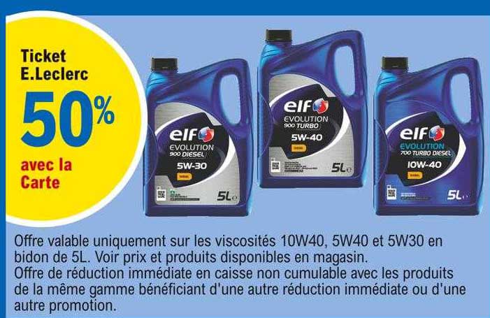 viscosité 10w40, 5w40 et 5w30