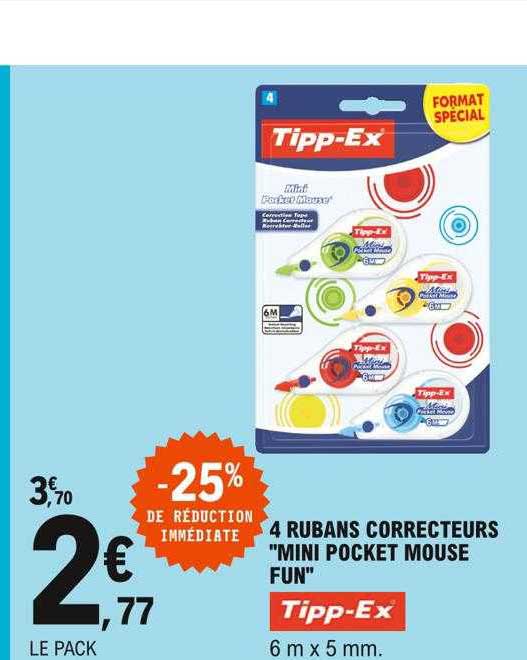 4 rubans correcteurs "mini pocket mouse fun"