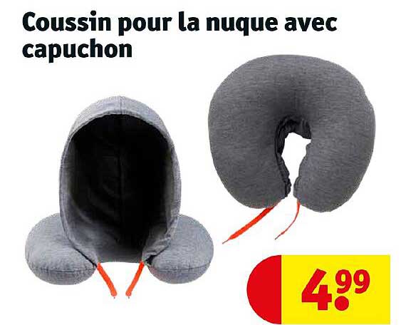 coussin pour la nuque avec capuchon