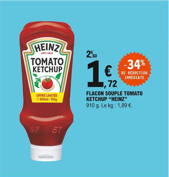 flacon souple tomato ketchup "heinz"