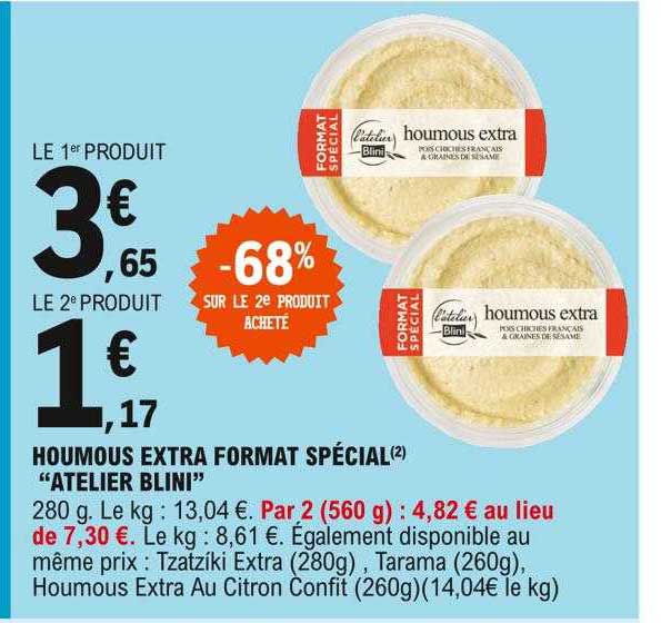 houmous extra format spécial "atelier blini"