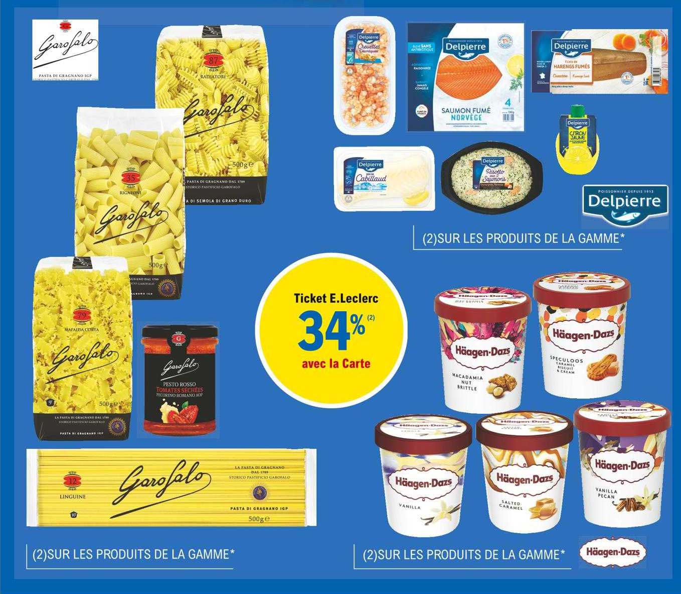 la gamme garofalo, la gamme häagen-dazs, la gamme delpierre