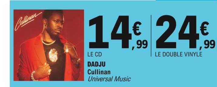 le cd dadju cullinan, le double vinyle