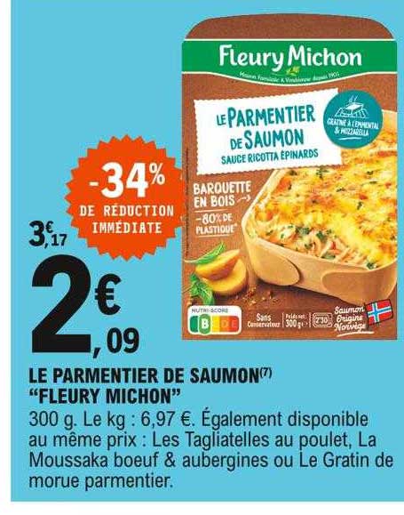 le parmentier de saumon "fleury michon"