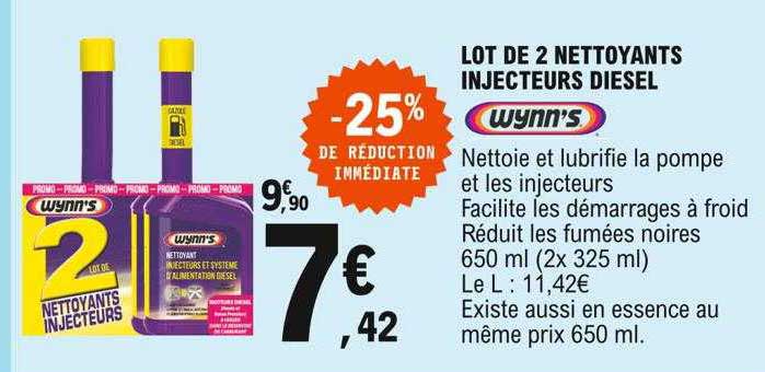 lot de 2 nettoyants injecteurs diesel wynn's