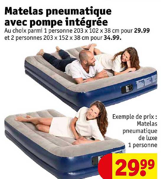 matelas pneumatique avec pompe intégrée
