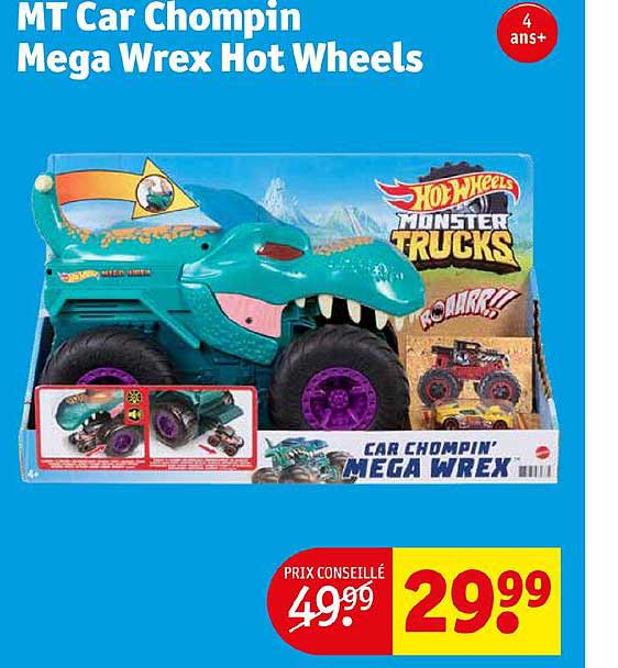 mt car chompin méga wrex hot wheels