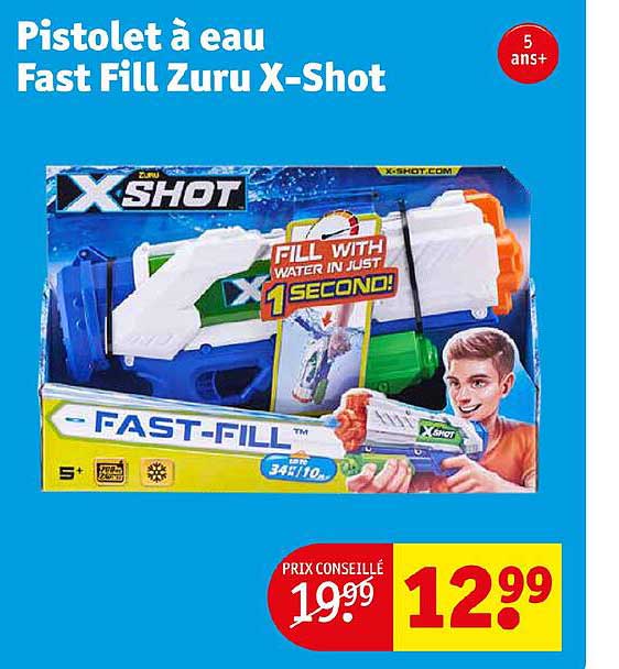 pistolet à eau fast fill zuru x-shot