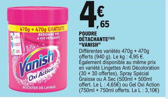 Poudre Détachante "vanish"