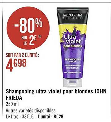 shampooing ultra violet pour blondes john frieda