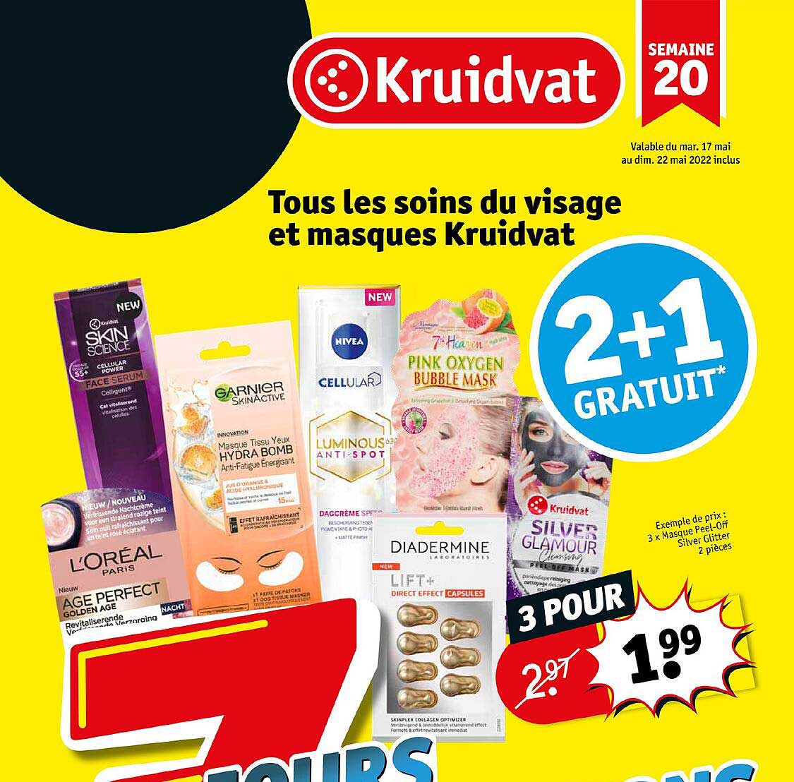 soins de visages et masques kruidvat