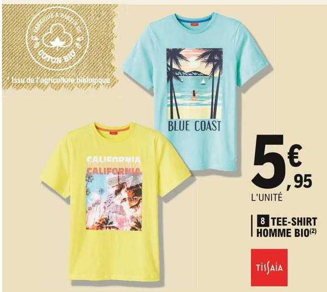 tee-shirt homme bio tissaia