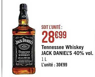 tennessee whiskey jack daniel's 40% vol.