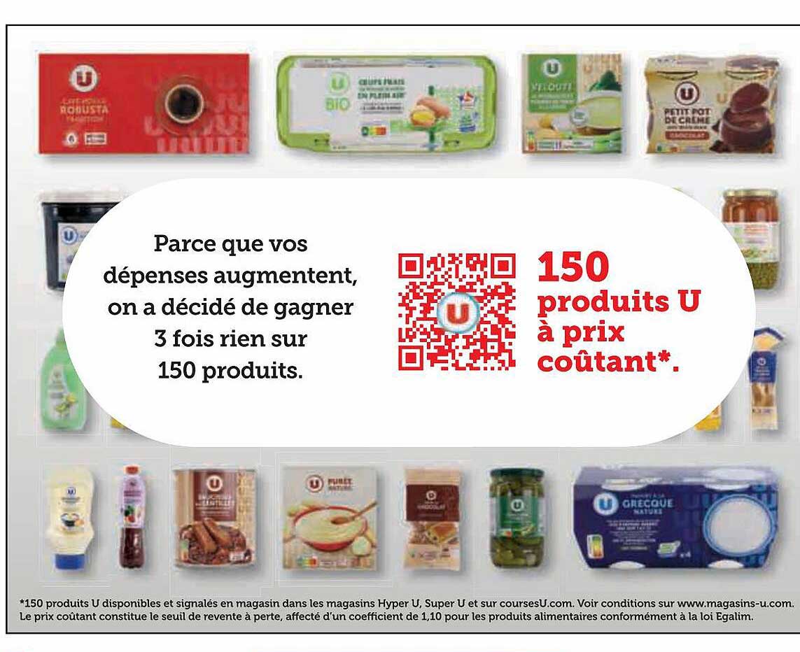 150 Produits U à Prix Coûtant