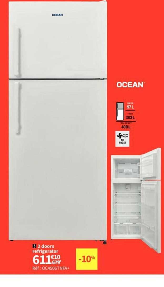 2 doors refrigerator