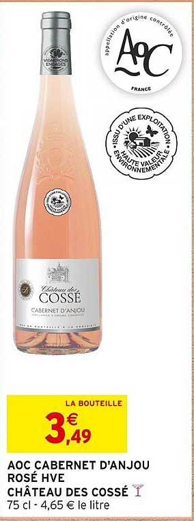 aoc cabernet d'anjou rosé hve château des cossé