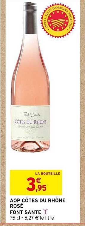 aop côtes du rhône rosé font santé