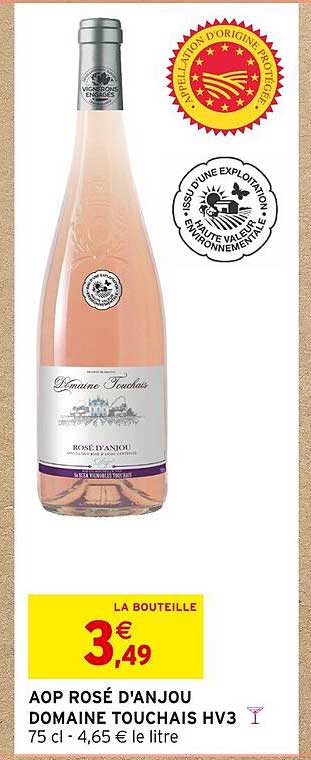 aop rosé d'anjou domaine touchais hve3