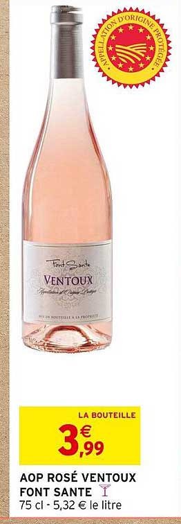 aop rosé ventoux font sante