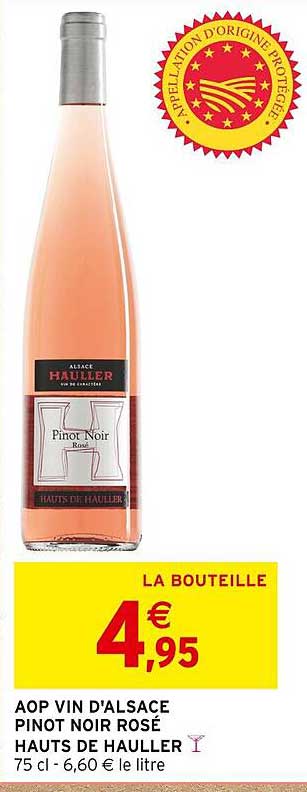 aop vin d'alsace pinot noir rosé hauts de hauller