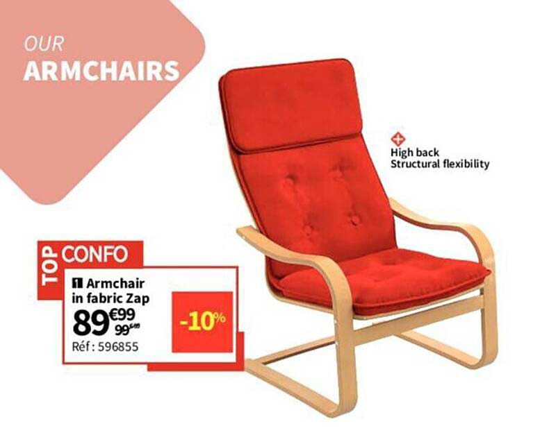 armchair in fabric zap