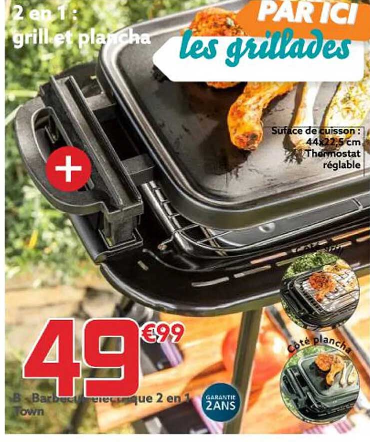 Barbecue électrique 2 En 1 Town