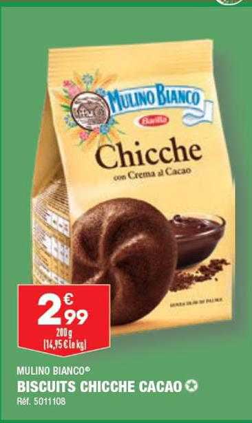 biscuits chicche cacao mulino bianco