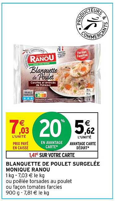 blanquette de poulet surgelée monique ranou