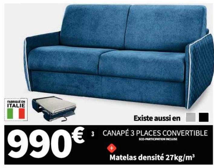 Canapé 3 Places Convertible