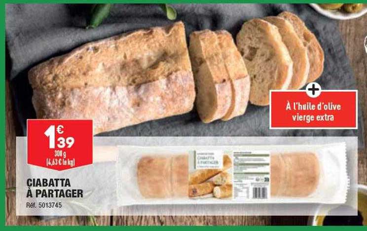 ciabatta à partager