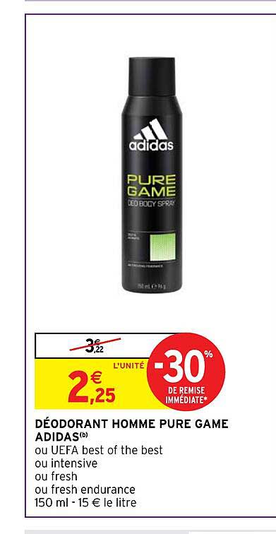 déodorant homme pure game adidas