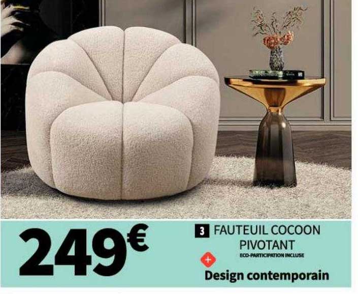 Fauteuil Cocoon Pivotant
