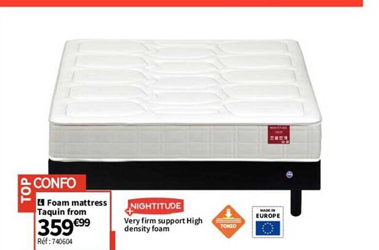 foam mattress taquin from nightitude