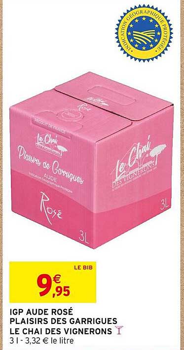 igp aude rosé plaisirs des garrigues le chai des vignerons