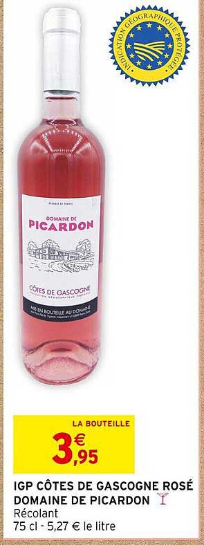 igp côtes de gascogne rosé domaine de picardon