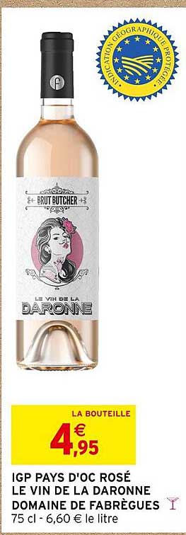 igp pays d'oc rosé le vin de la daronne domaine de fabrègues