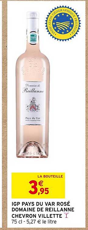 igp pays du var rosé domaine de reillanne chevron villette